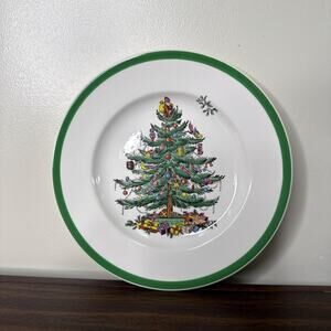 Vintage Spode Christmas Tree Dinner Plate Porcelain Made in England